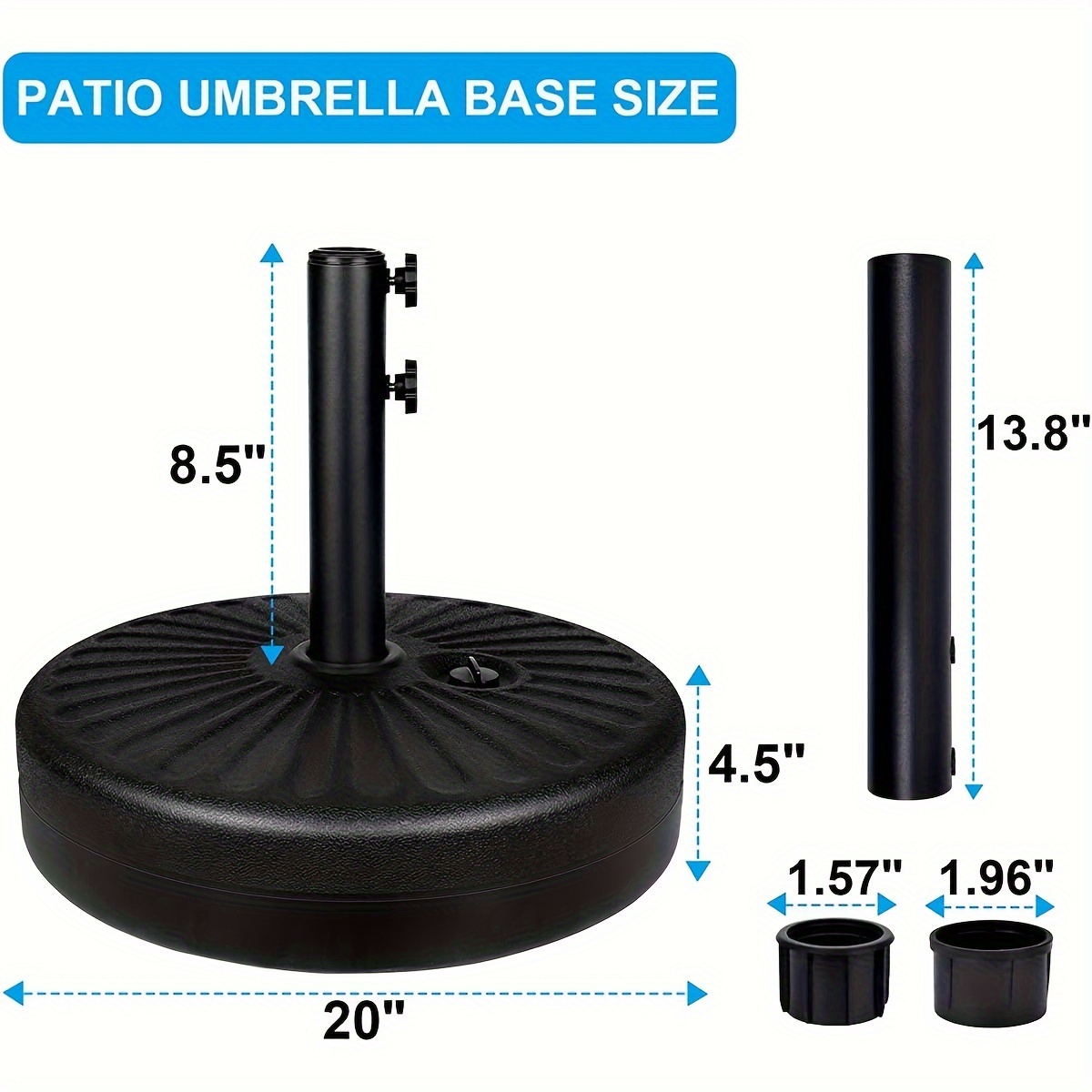 

Steel Stand, 50lbs , / Fillable, Round , , &