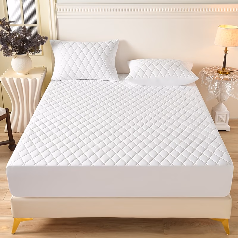 1pc luxurious ultra soft and comfortable fitted sheet thickened mattress protector with quilted padding layered fitted sheet pillowcases not included all in one bedding mattress cover ideal for bedrooms hotels guest rooms Product details 10