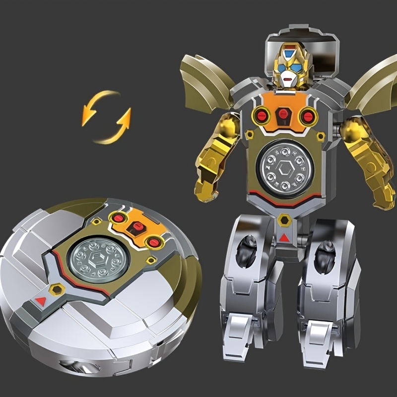 Transformers: Miniature Creative Toy, Transformable for Man, Desktop Ornament, Relax, Cool, Two-in-One Finger Spinner, Creative Birthday Gift