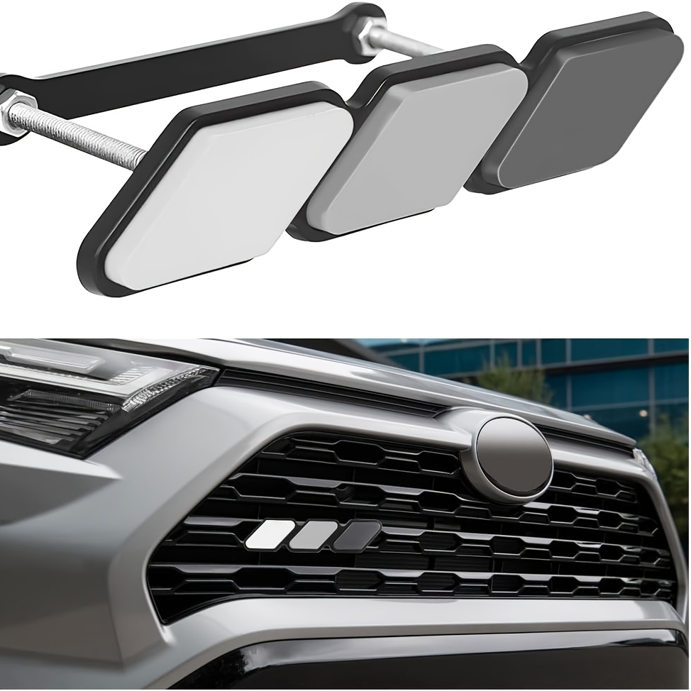 TEMU Cgeamdy Car & Truck Air Intake Grille Badge - Plastic Decorative Logo Strip Suitable For Vehicle Front Grille, Hood Emblem, Dashboard Labeling,
