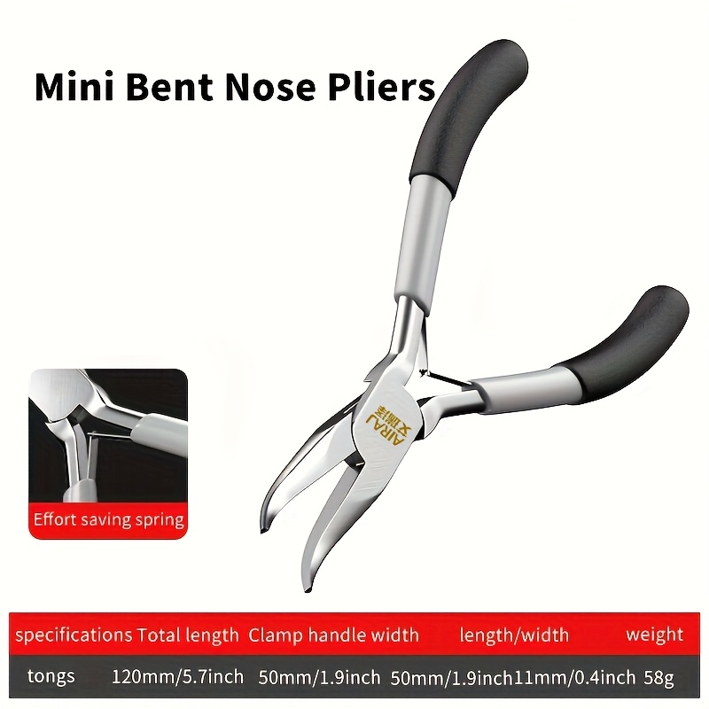 Temu – TEMU 5-inch Mini Needle- Pliers Tool With Comfortable Grip, Precision Pliers, Round- Pliers, Electrician’s Wire Stripping Pliers With Super-long