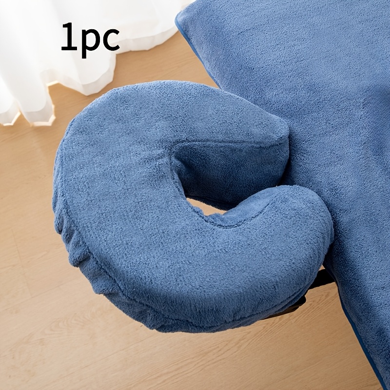 Image of 1pc Neck Pillow Cover For Massage Chair And Table | Suitable For Home Spa And Massage Bedding, Polyester, 230 Gsm