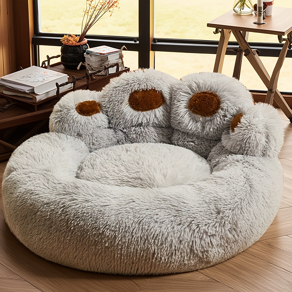 TEMU Thickened Plush Pet Bed For - Extra Large Dog Bed Cat Cushion Bed, Non-slip Bottom - Soft Warm Cushion In 5 Sizes - Best Gift For Your Pets