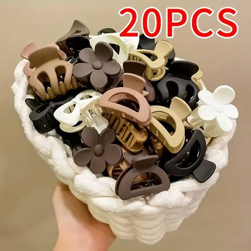 20 mixed hair claws for women easy and suitable for hairstyles and outfits hawaiian additions beach essentials fashionable lightweight and multi functional hair clips practical