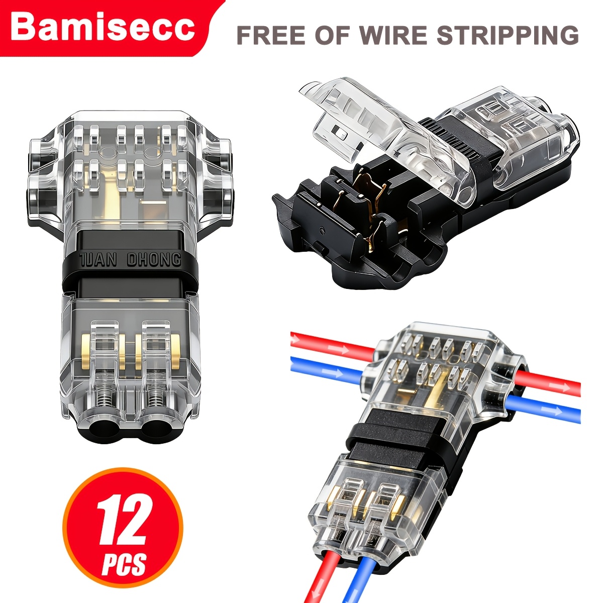 3-Way Wire Connectors Quick Splice Kit – Electrical IDC 314-Box Terminals With Gel Filling, Moisture-Resistant, T-Tap Wire Connection