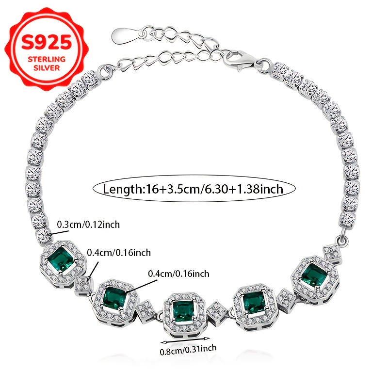 S925 Green Bracelet Wedding Banquet Accessory