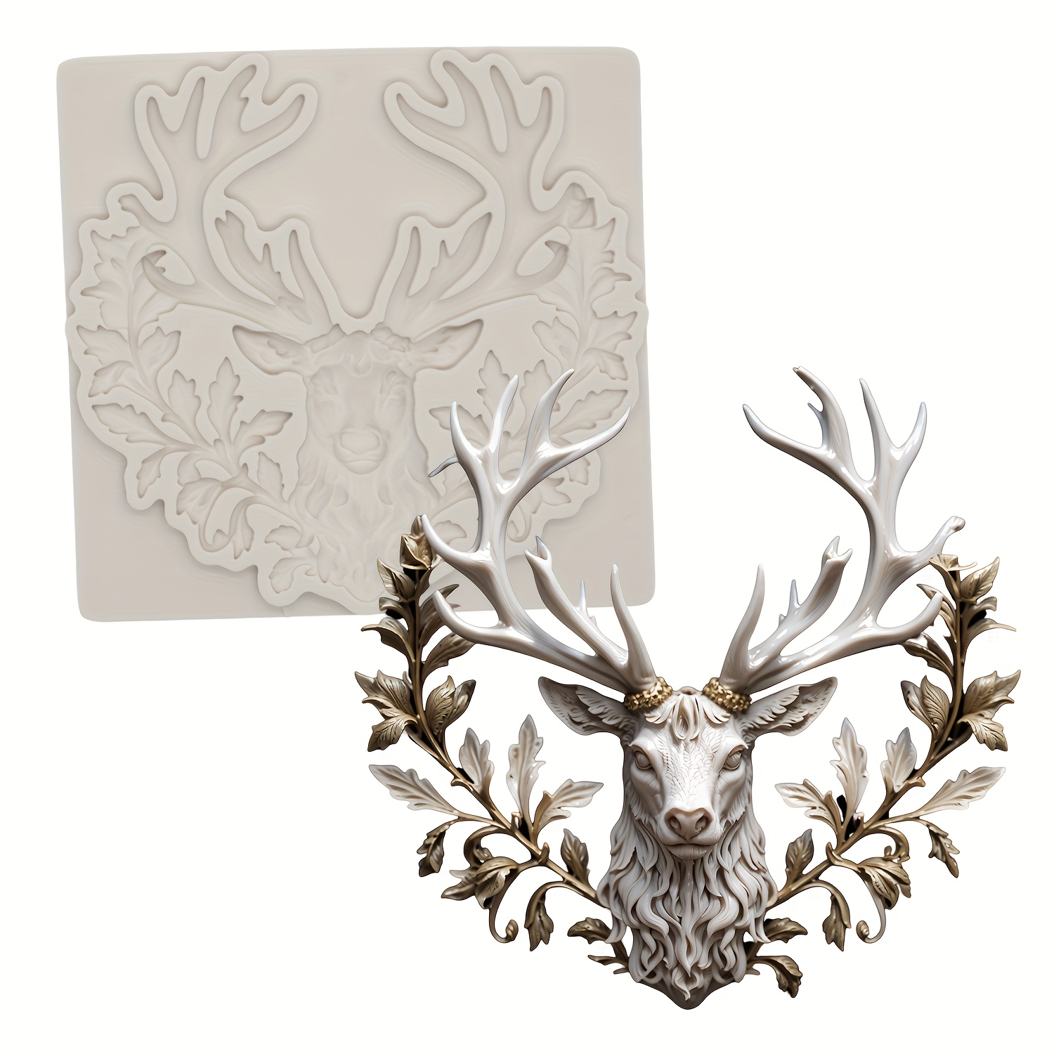 Christmas Deer Resin Liquid Molding Diy Mold, Plaster Mold, Clay Wall Decor Accessories, Tools For Diy Enthusiasts, Crafters, And Home Decor Lovers