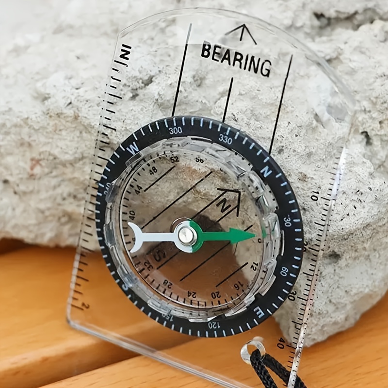 3pcs Transparent Baseplate Compass Scale