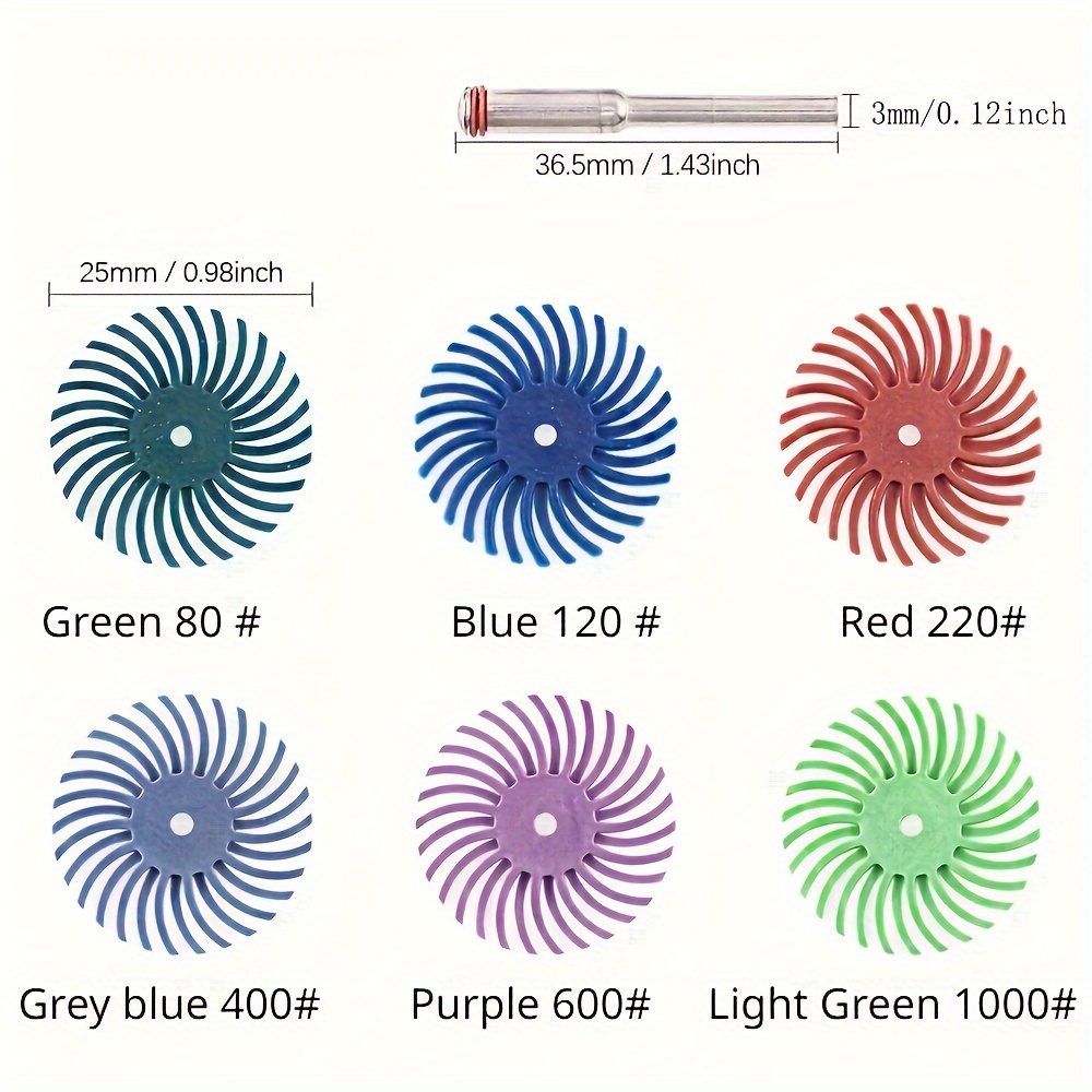 Ruota Lucidatura Non Tessuto 200x25mm - Grana 320, Per Metalli E Legno, Colore Rosso - Foto 4