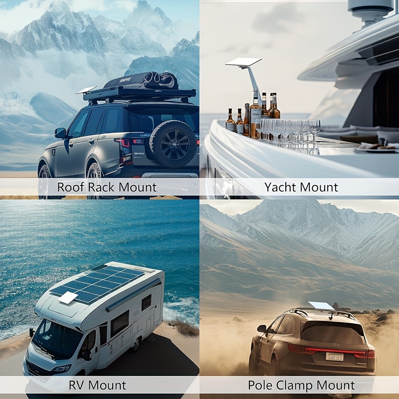 Support Réglable pour Starlink Mini Dishy - Antenne Étanche Robuste pour RV, Caravane, Fourgonnette - Réception de Signal Stable, Système Internet Satellite Monté sur Véhicule