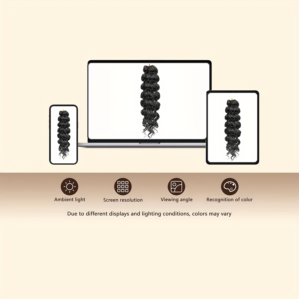 Ocean Wave Häkelhaar, 8 Packungen, 20.3 Cm – Tiefe Locken Für Natürlichen Beach-Look