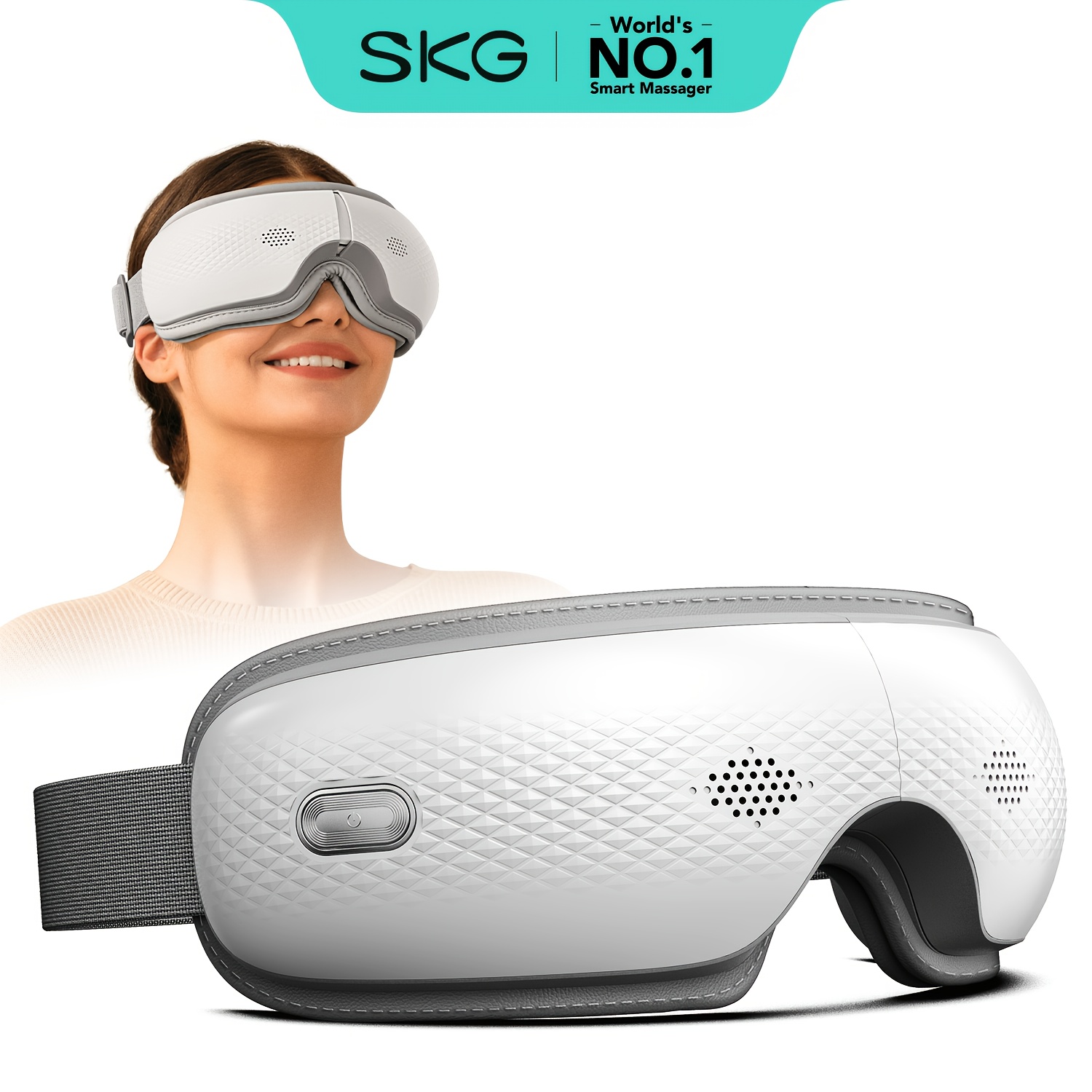   eye massager with gentle heat and vibration cordless portable foldable warm compress eye care   multiple   and soft material comfortable christmas halloween   home and office use compact   gift for men and women