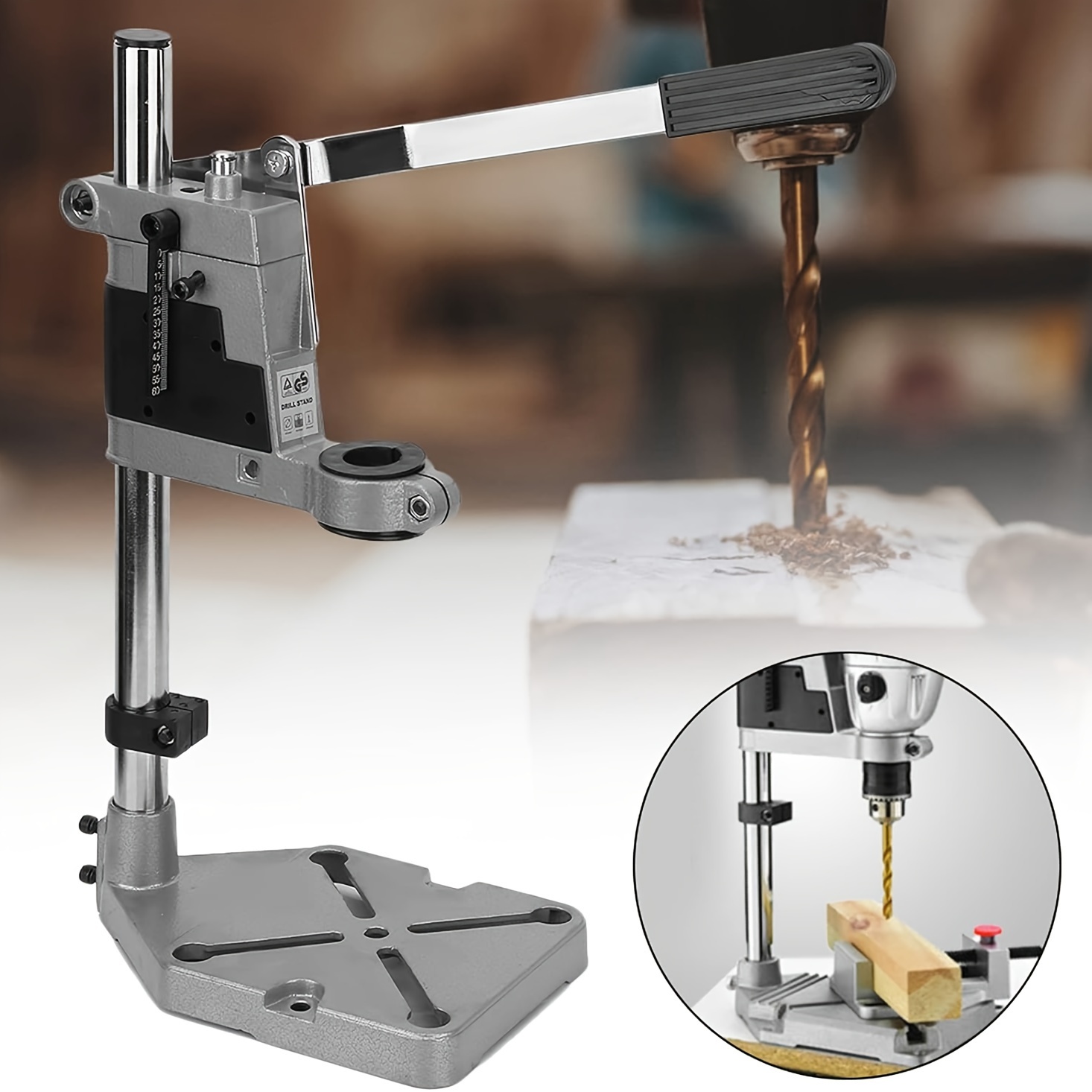 

Multifunctional Electric Drill Holder With Clamp For Drilling Press Bench Work Bench For With Base 38 & 43mm