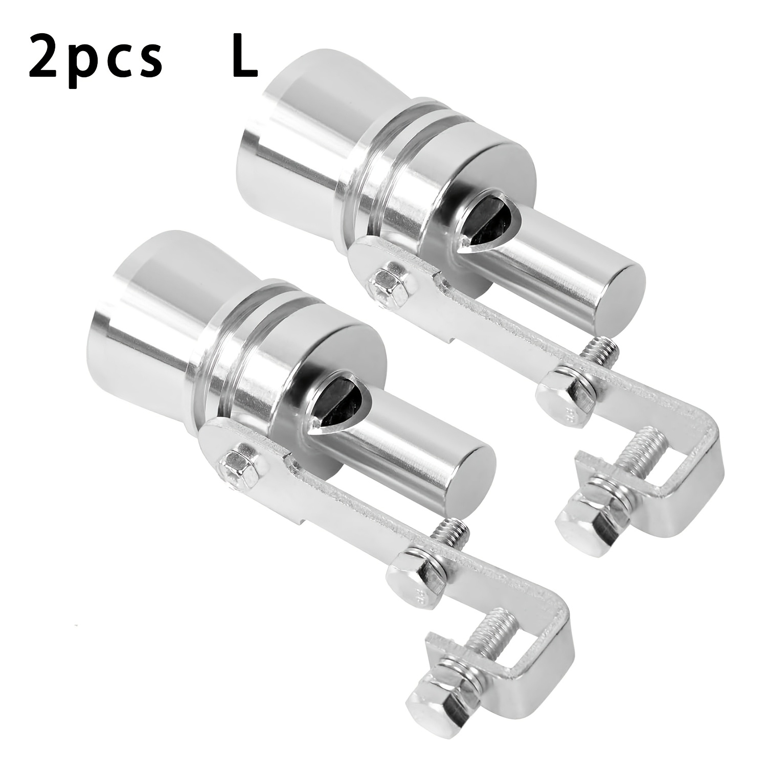 TEMU Set Of 2 Turbine Sound Whistle Simulators Made From Metal Alloy, Designed For Car Exhaust Pipes. Universal Tail Whistles Create A Roaring Sound