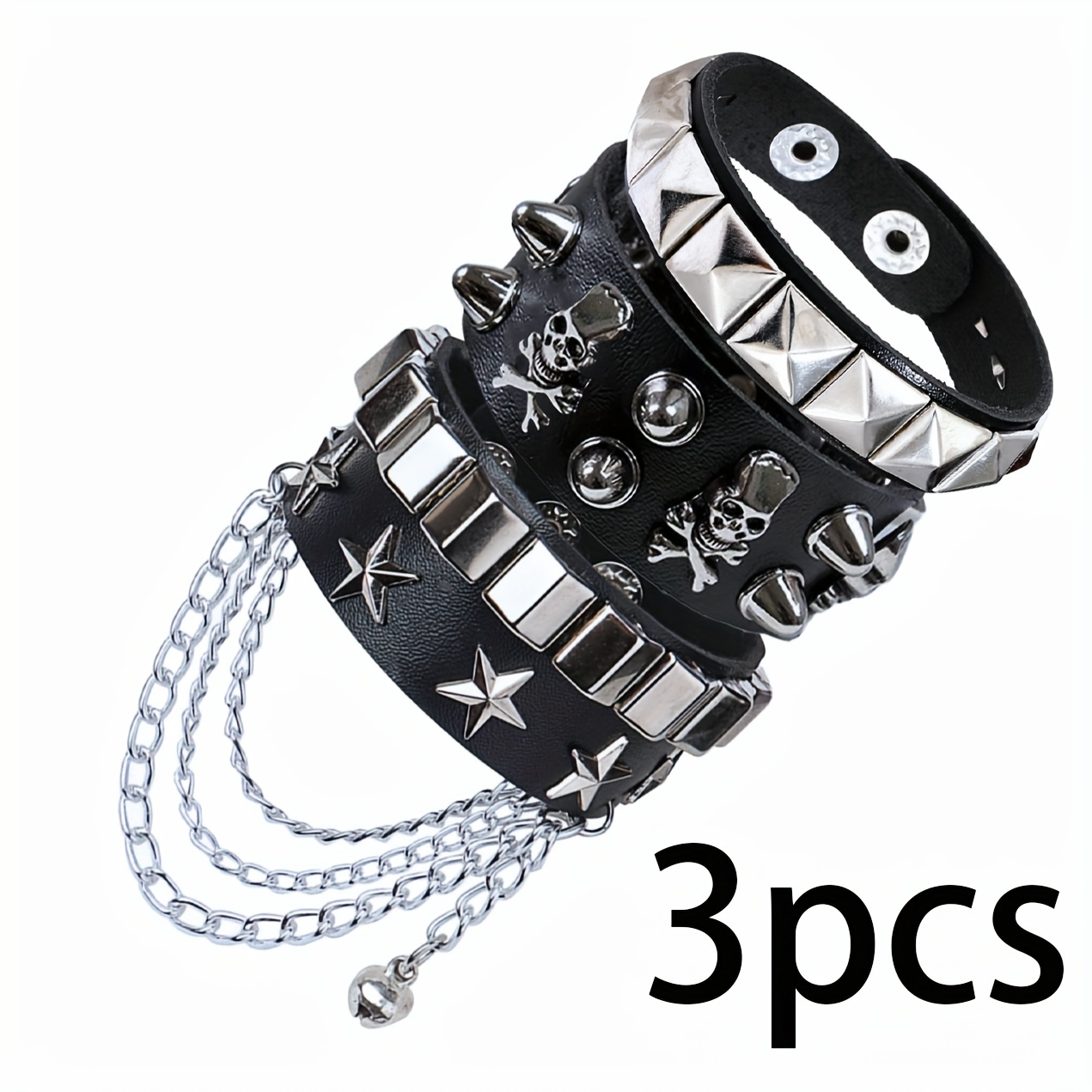 アクセサリー wristband studs punk vintage kmrii Amazon.com: Punk Leather Studded Star Bracelet,Vintage Punk