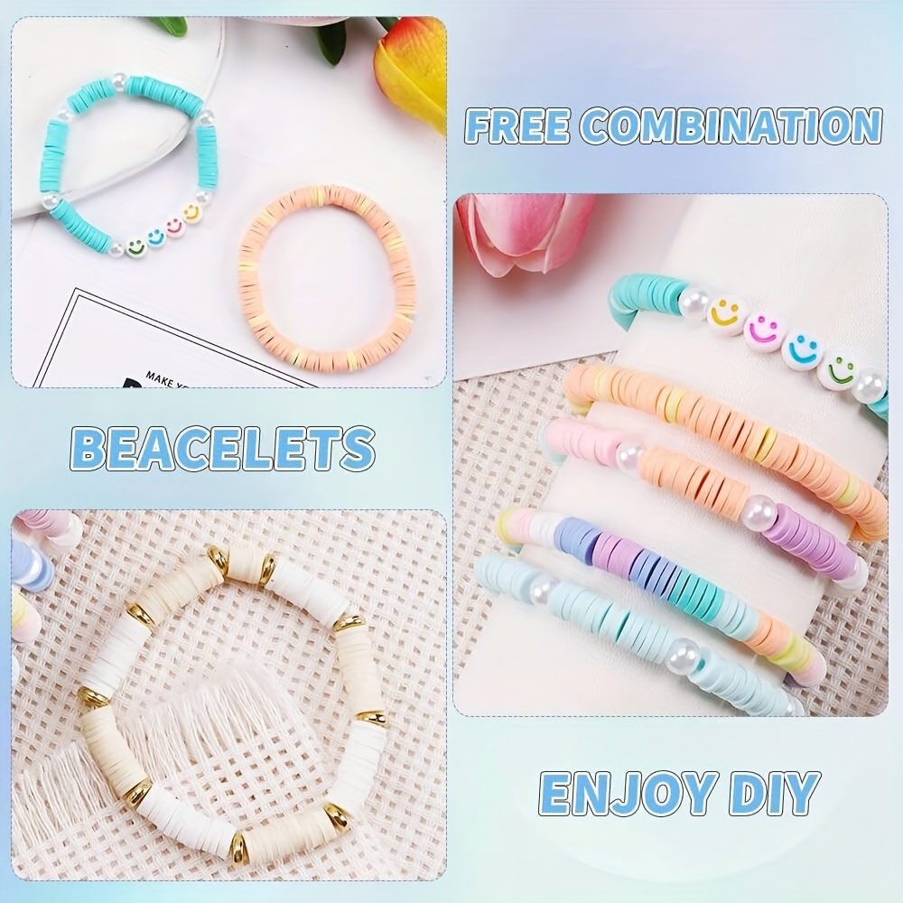 2680pcs pastel clay beads bracelet making kit polymer heishi