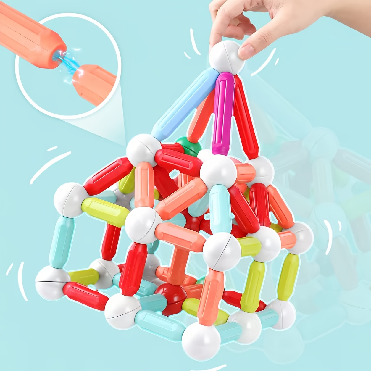 Creative Magnetic Rod Building Block Set