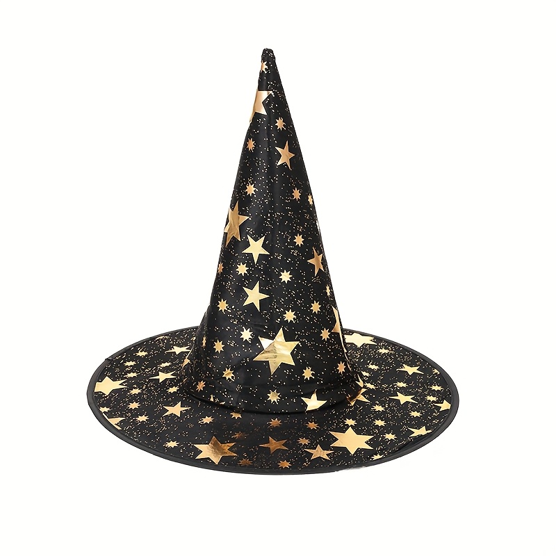 Image of Halloween Performance Wizard Hat Witch Hat Headwear Costume Prop