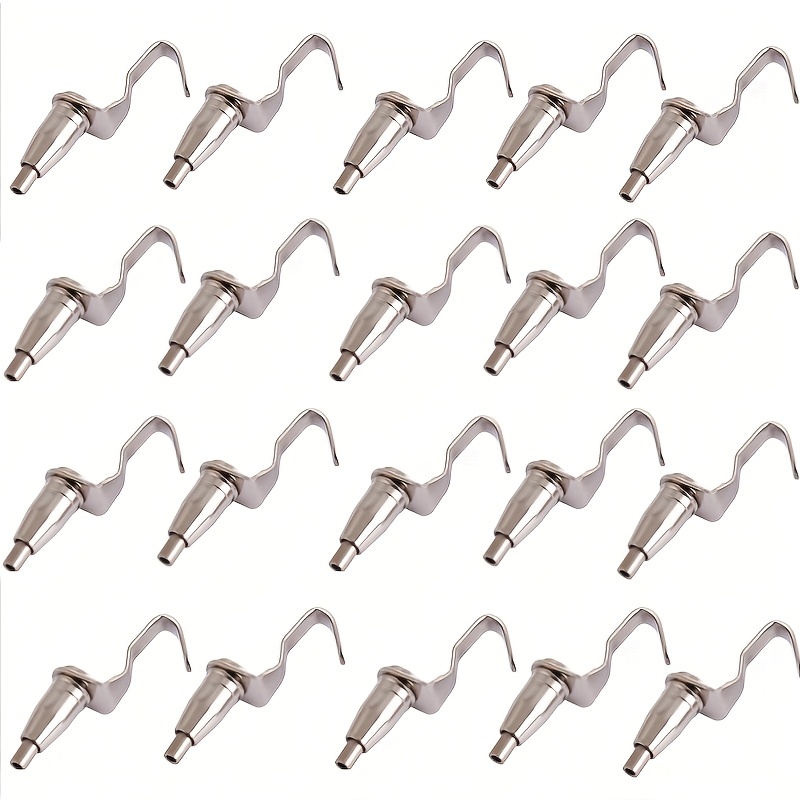 TEMU 10/20 Stück Metall-Galerie-Haken, Verstellbare Drahtseil-Aufhänger für 1mm-2mm Kabel, Sicheres Bildschienensystem-Zubehör für Wandkunst,