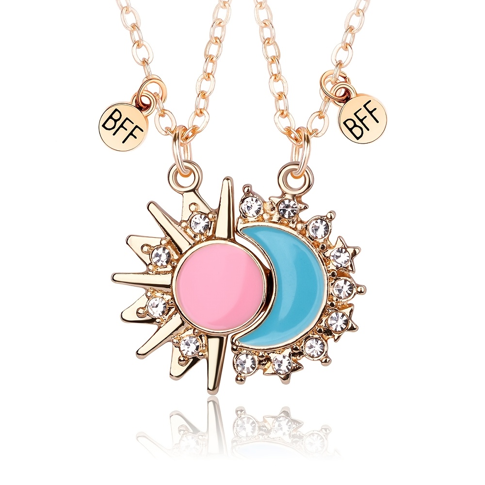 set of 2   sun and moon pendant necklaces for   and couples ideal for womens party jewelry additions elegant vintage   with double chain choker