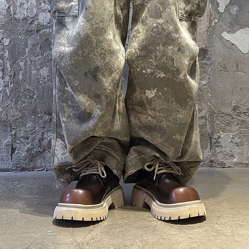 Men's Lace-Up Low-Top Shoes - Glossy Brown & Black Glossy Brown/Black/Beige/Tan/Gray/White - Minimalist Upper, Lace-Up Closure, Arch & Cushioned Rubber Sole - All-Season Casual & Semi-Formal Shoes for Men - Multi-Color Options Available - Solid Color Design with Glossy & Microfiber Lining - Lace-Up Ankle Boots for Men - Suitable for All Use, Sneakers for Men High Quality, Non Slip Shoes for Men, Fashion Shoes for Men