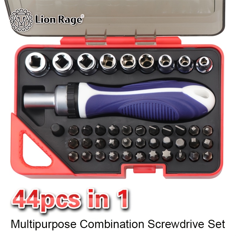   44 in 1 multifunctional screwdriver set manual ratchet and bit combo metal spanner head no battery required for home appliance repair and maintenance Product details 0