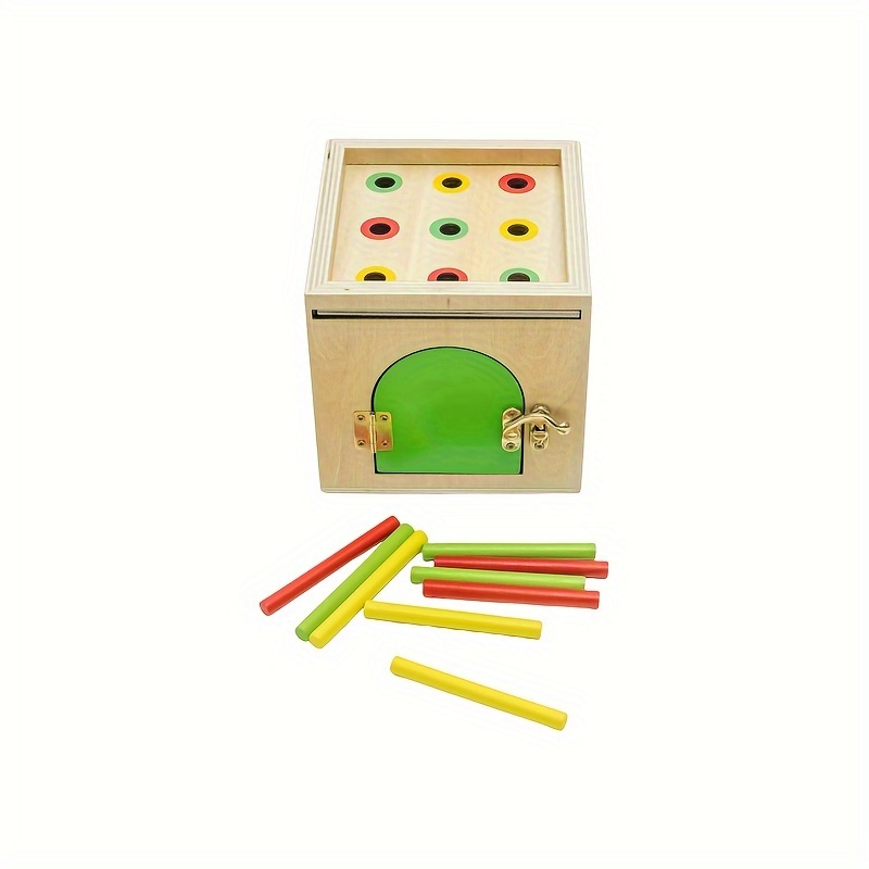 Asweets Los juguetes Montessori 8 en 1 incluyen caja de permanencia de  objetos, caja de monedas Montessori, juego de cosecha de zanahorias, juego  de