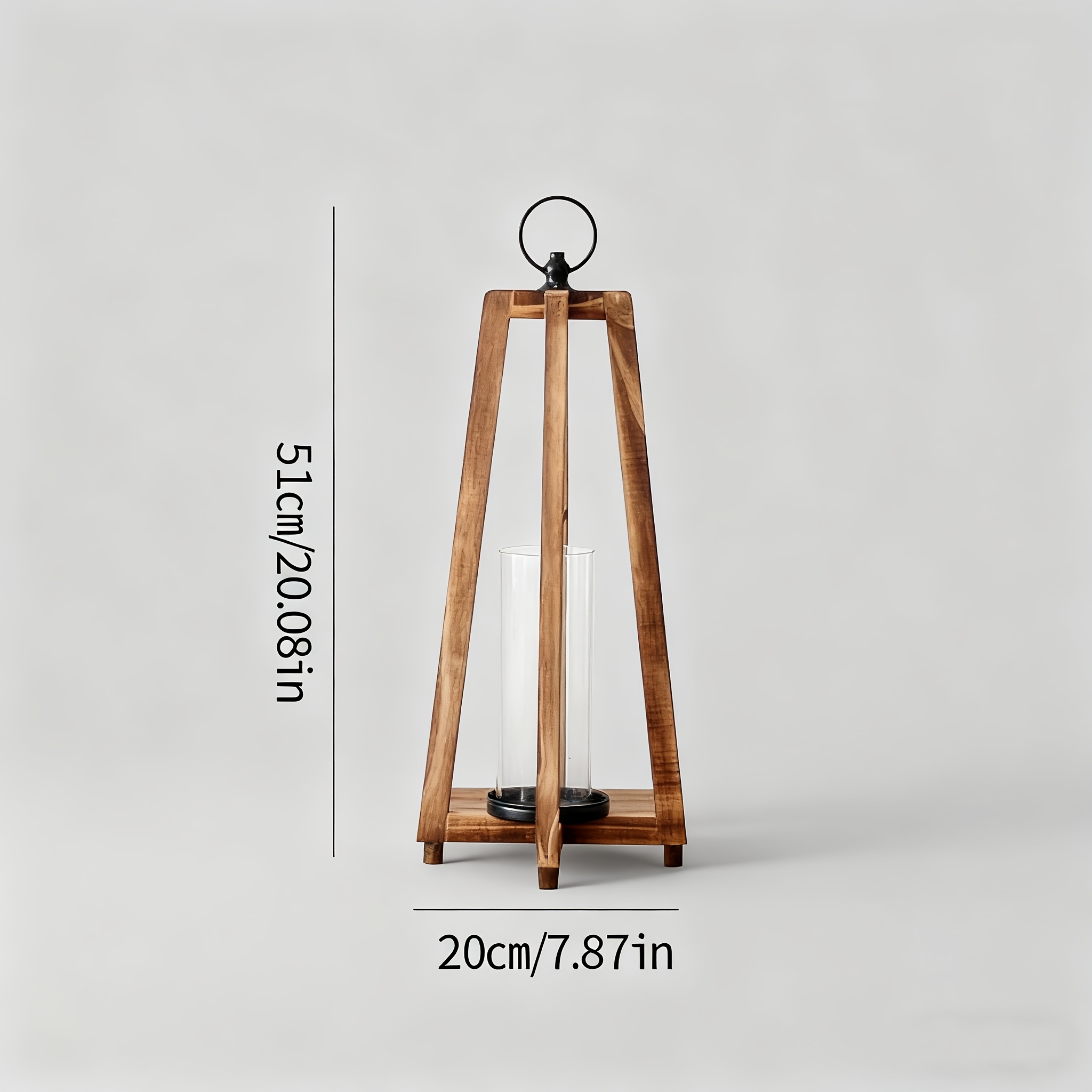 Image of Wood Vintage Candle Holder - Two-sided Tabletop Light Stand For Weddings, Parties, Christmas & Easter - Rustic Aged Wood Grain Desktop Centerpiece With Candle Compatibility (no Needed)