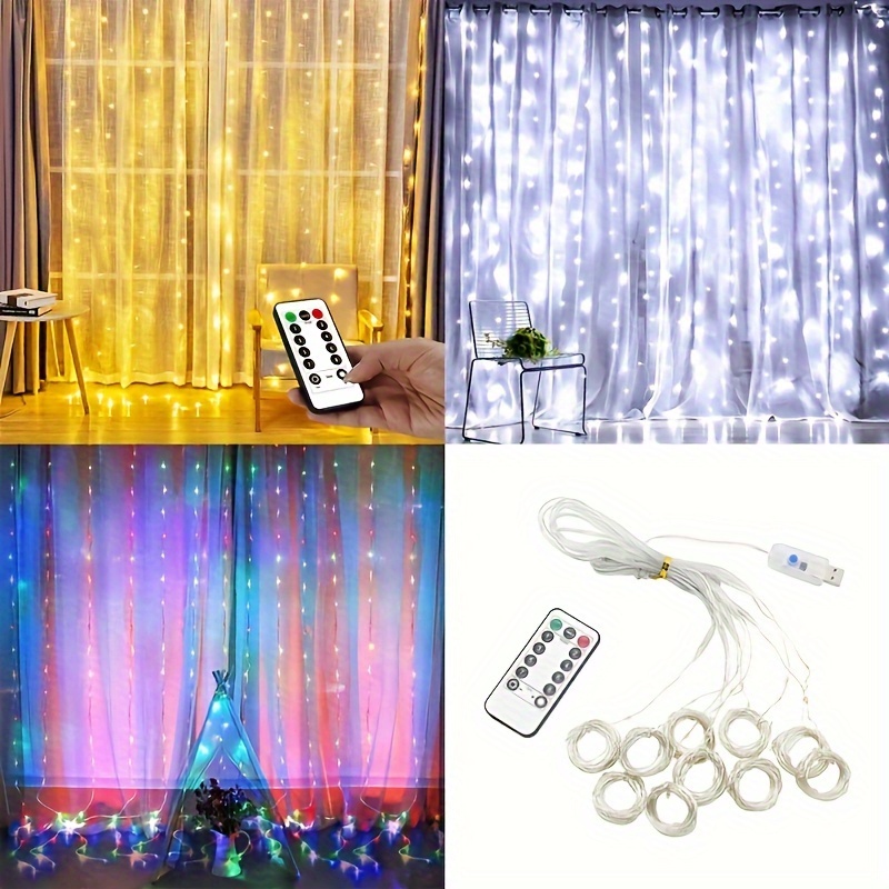 

300 Led Curtain String - Usb , For , , Christmas, Decor