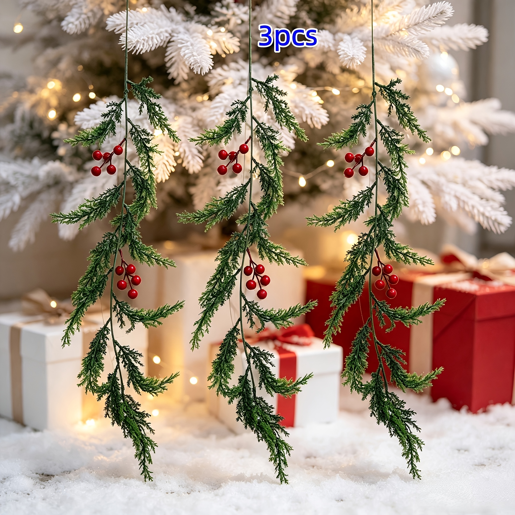 TEMU Christmas Artificial Pine Cone Flower Vine Decoration And Christmas Ball Diy Set, A Christmas Atmosphere. Suitable For Hanging On Entry Doors,