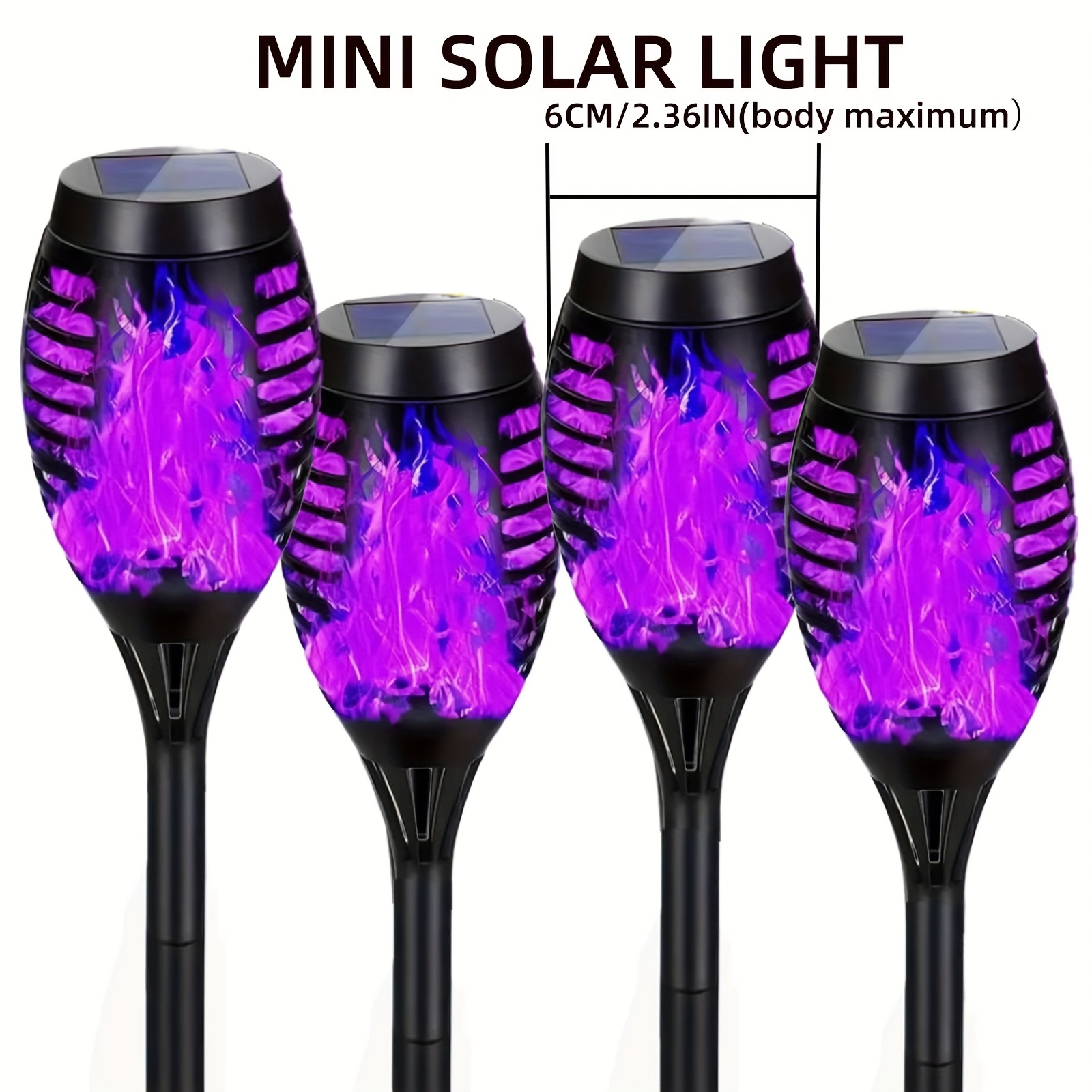 4 szt. Słonecznych lamp z płomieniem, inteligentne czujniki - czujnik światła, inteligentna przepustka, automatyczne dostosowanie barwy temperatury 0-3000K, dekoracje na Halloween/Boże Narodzenie/Dzień Dziękczynienia, wnętrza/zewnątrz/gazon/jesień/zima, polikrystaliczna siłowa panel słoneczny, dekoracje na Halloween