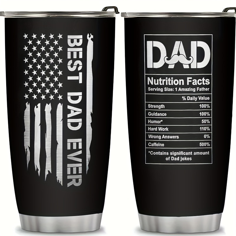 

Best Dad Ever 20oz Stainless Steel , 304 Food Grade, Insulated Travel Cup With Straw, Before Christmas Design, Rust-resistant, Removable Cover, Ideal Gift For - No Required