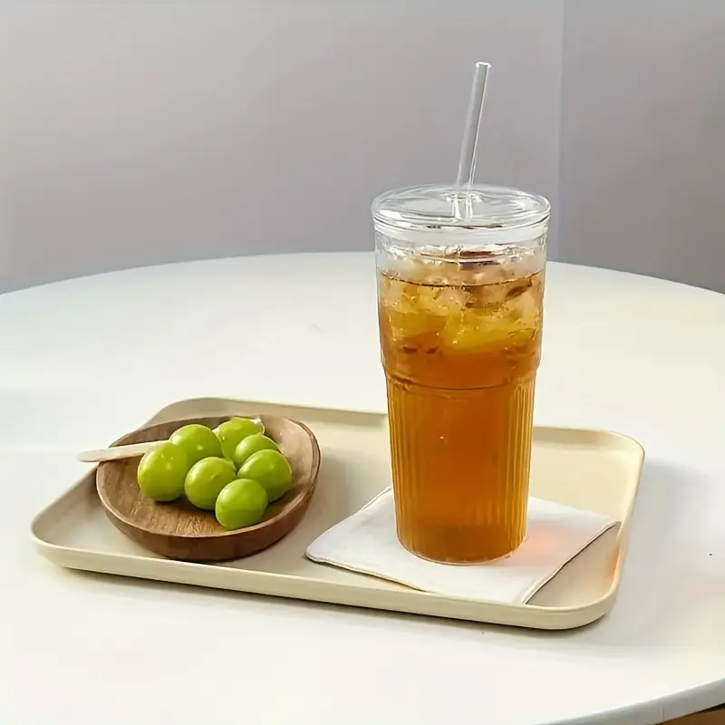 2 glasses 650 ml 22 2 oz with lid and straw iced coffee smoothies and travel reusable and ideal gift for women christmas gift Product details 10