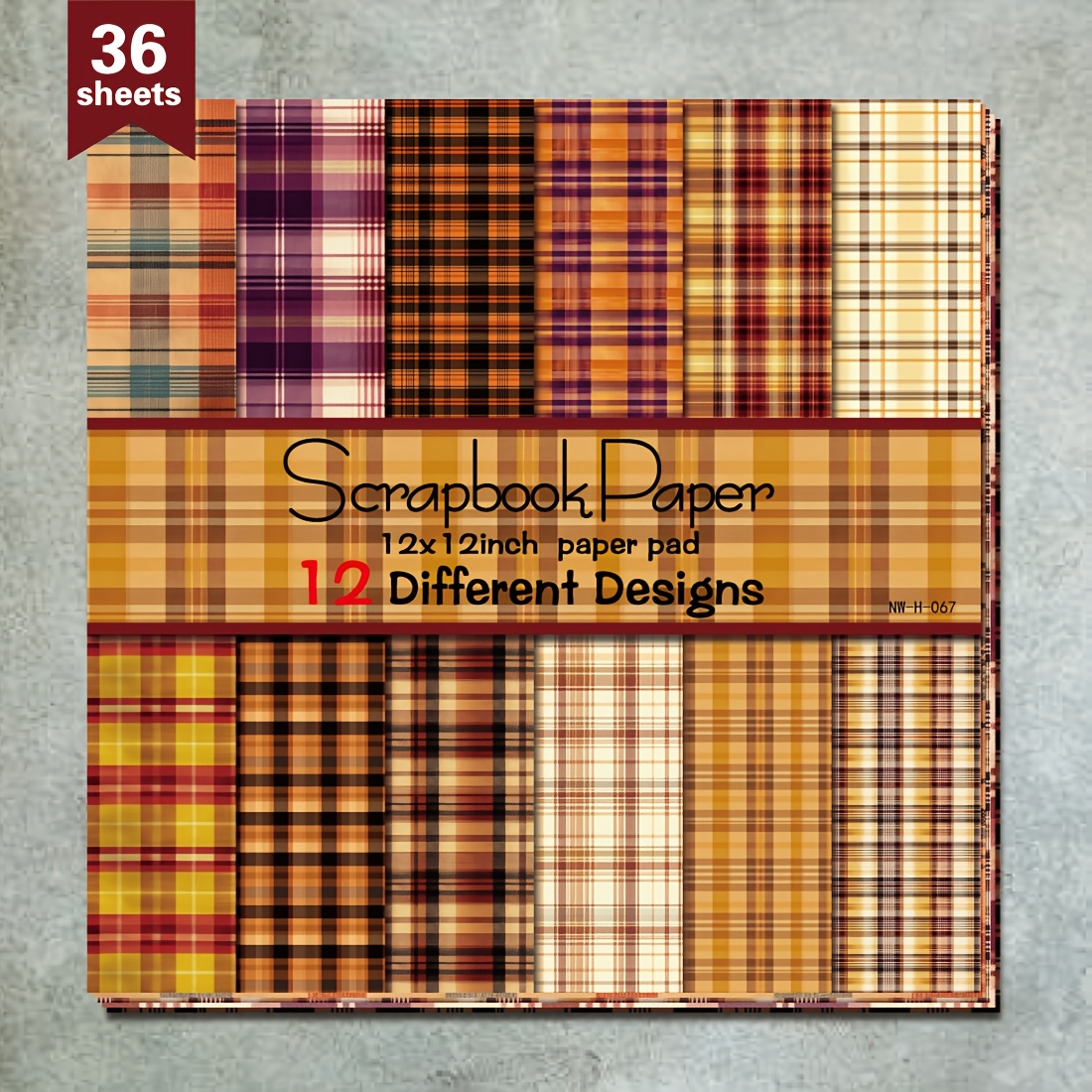 

36 Fall , Checkered , Decorative For Diy , Wrapping, And Scrapbooking Kit