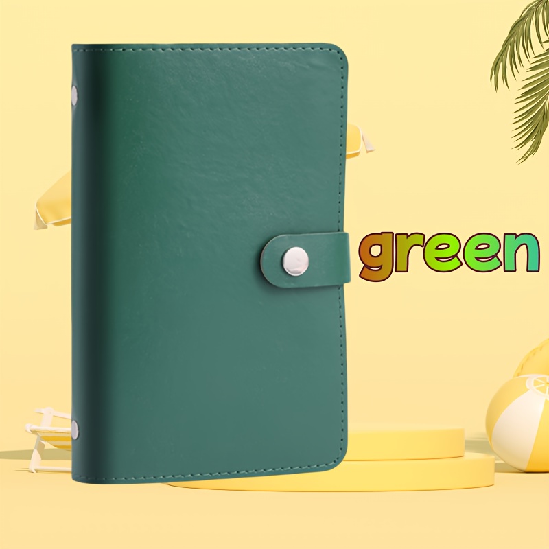 [50pcs A6 Leather Binder Cash and Banknote Organizer] A6 Leather Binder, PU Material, Large Capacity Cash and Banknote Organizer, with 50pcs Inserts, for Photos, Stamps, and Card Storage