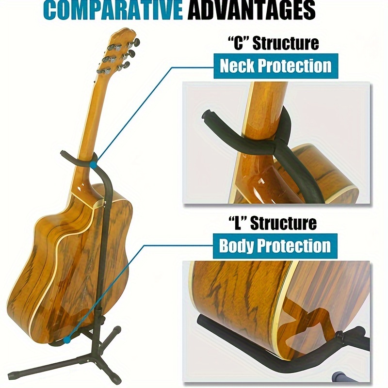 

Detachable Single Guitar, Bass Stand, Vertical Lift Adjustable Bass Stand Folk Guitar Stand Electric Guitar Stand Multicolored Willow Piano Stand