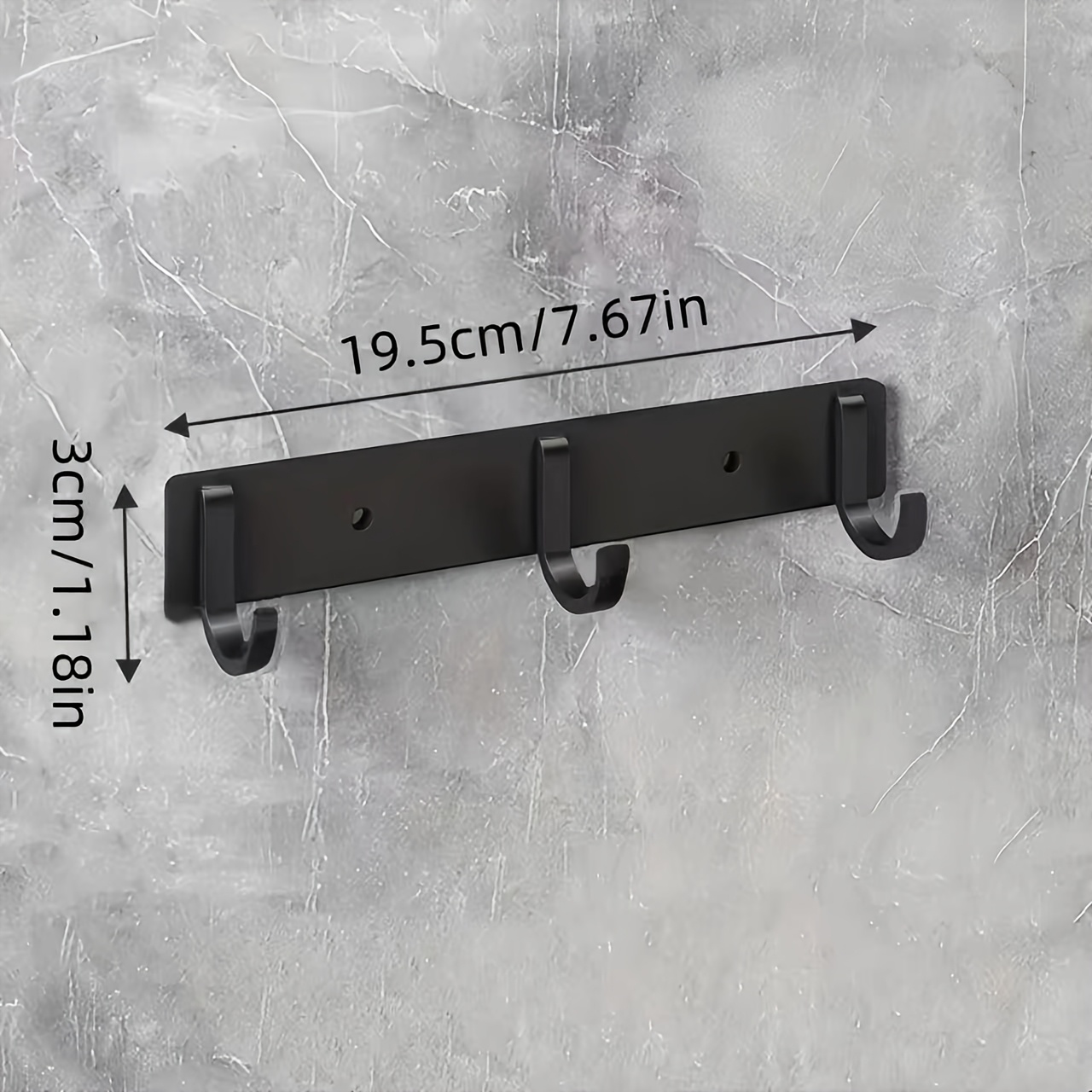 TEMU Ganchos de pared modernos de aluminio negro - Perfectos para colgar toallas, batas, chaquetas y ropa en el baño, así como espátulas y en la