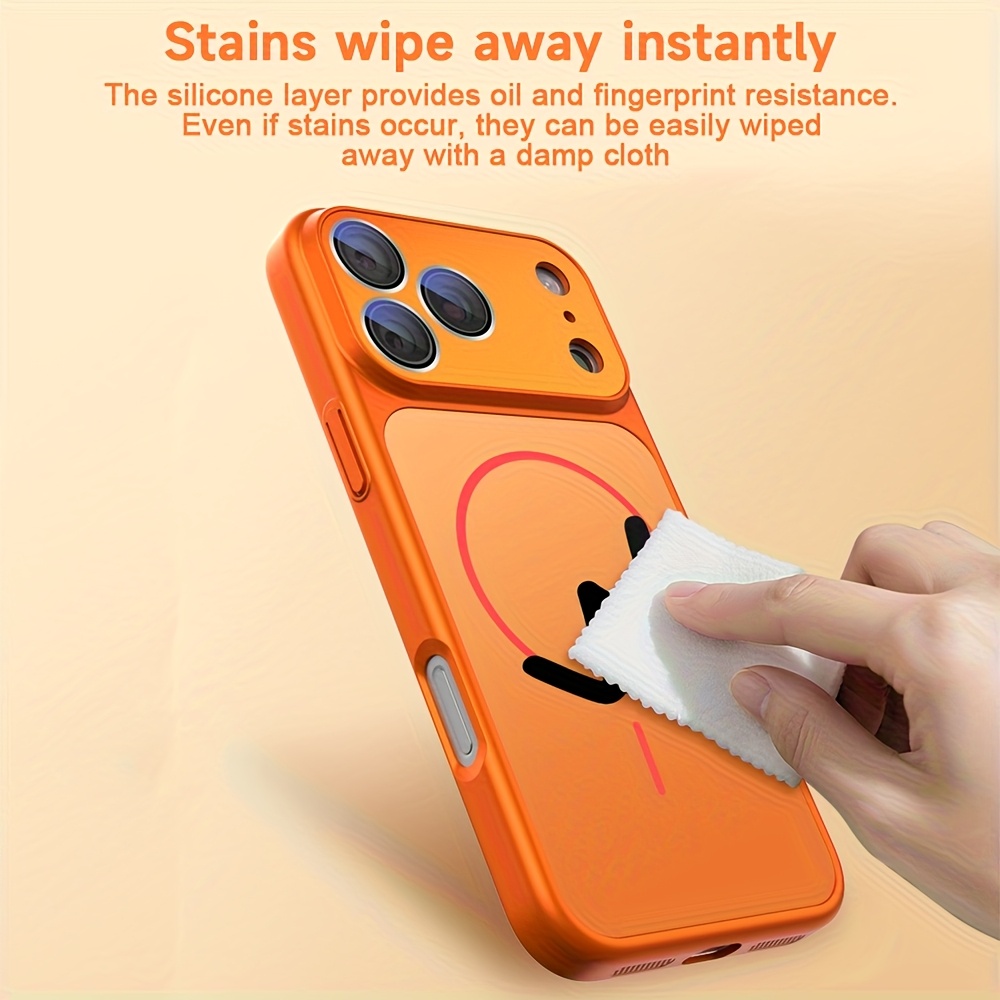 手机壳 - 奢华即时变形 17pro 磁吸无线充电手机壳，适用于 iphone 13   17 pro   全金属保护壳，相机镜头保护，哑光金属漆硬边框软后盖 商品详情 3