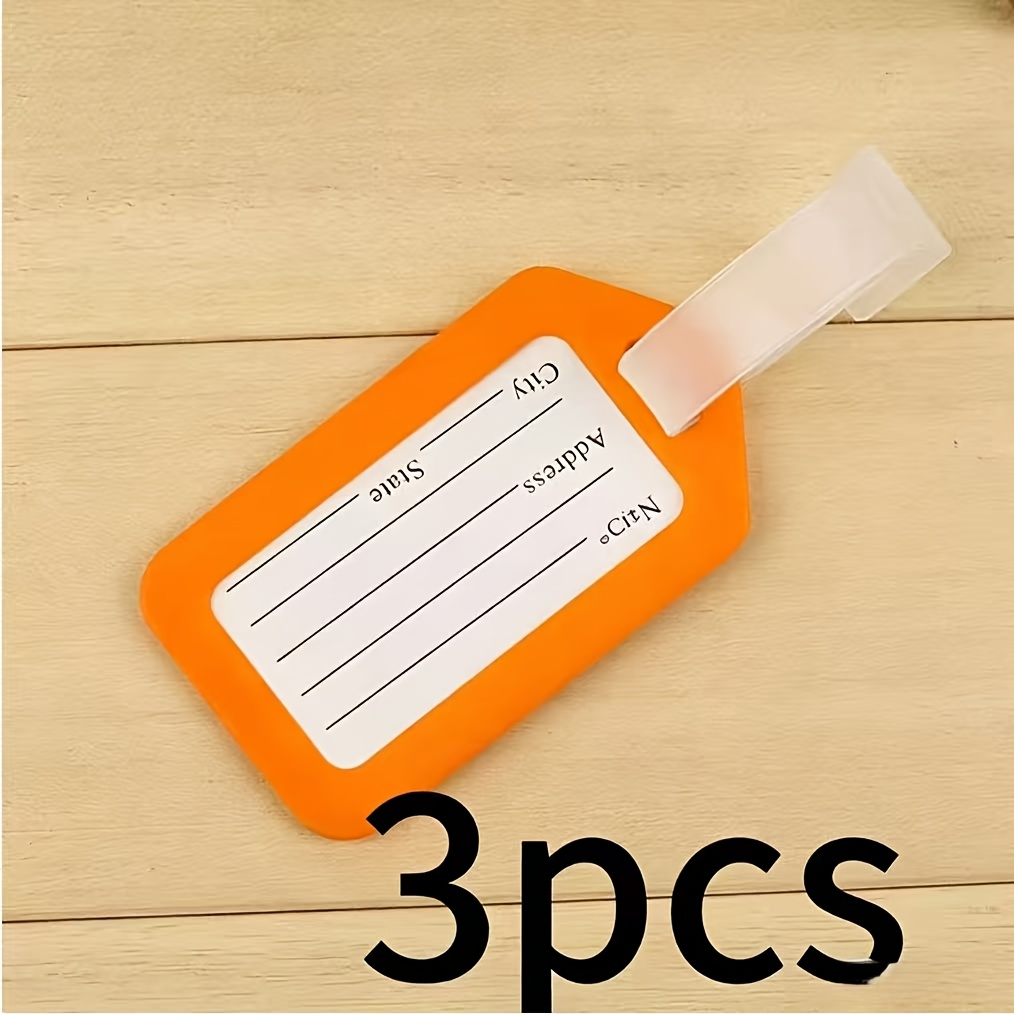 3pcs Plastic PP Luggage Tag Set for Travel