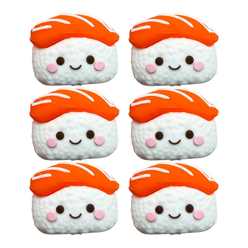 TEMU 6pcs New 3d Irregular Silicone Beads - Layered Round Dumpling Shape With Hole For Stringing, Smiling Blush 3d Contour Soft Rubber Craft Beads,