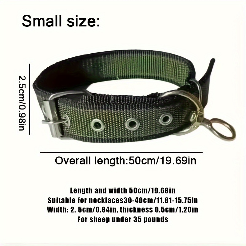 TEMU 1pc Sheep Collar Rope Soft And Wear-resistant Suitable For Cattle Sheep Horse Dog Etc. Reinforced Canvas Collar Neck Collar, Wire Color Random
