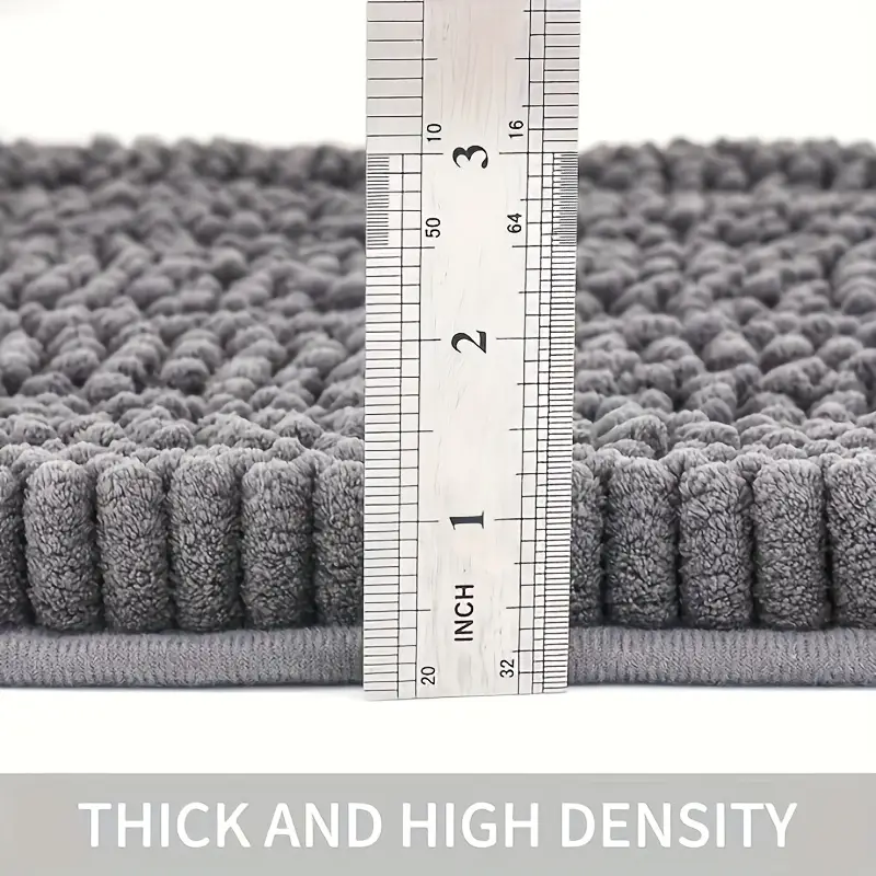 2pcs super absorbent footfeel soft and quick drying thickened style chenille bathroom mat fluffy ball bathroom mat non slip and comfortable and fashionable versatile bathroom mat guardian chenille thickened and enclosed soft absorbent non slip carpet mat two piece set bedroom living room bathroom washable home decoration Product details 8
