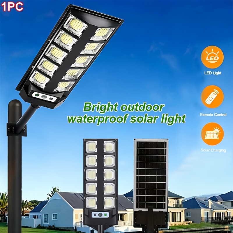TEMU Bright Solar Outdoor Lights, Ip65 Rated Walk Lights, Solar Powered Sensor Lights, 10led Security Lights, Smart Light Sense For: Patios, ,