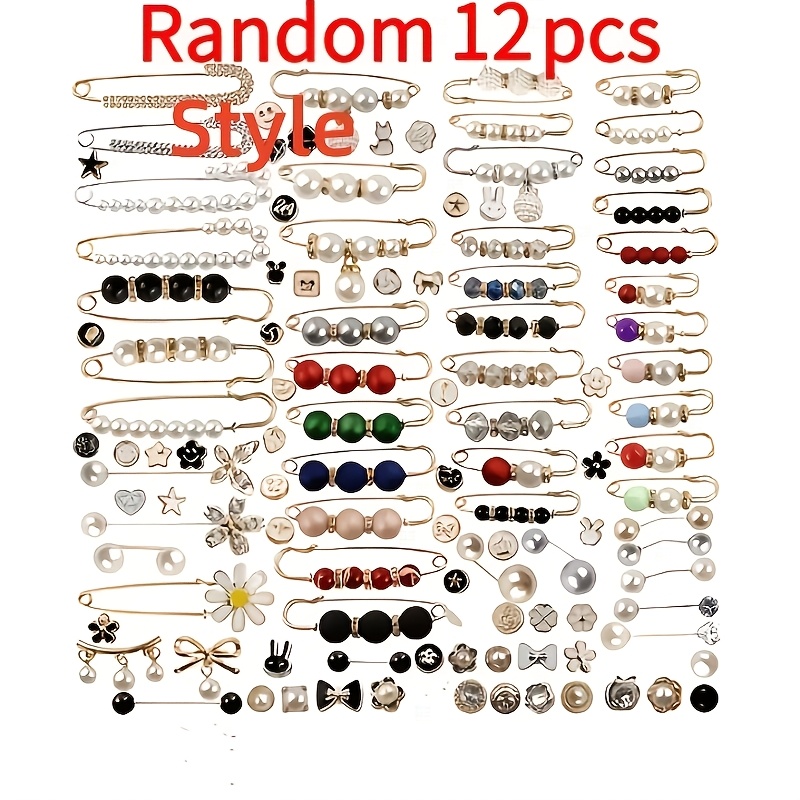 12pcs/set Random Styles And Sizes Multi-functional Belt Clips, Suitable For Adjusting Trousers Waist, Fixing Clothes, Strapless Dresses And Preventing Pants From Falling, Essential For Casual Attire