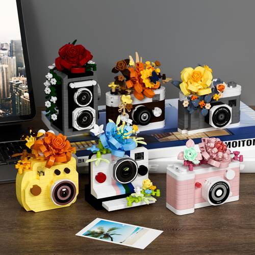 DIY Building Block Camera Series Desktop Ornament and Holiday Gift