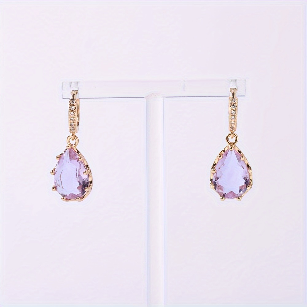 14K Golden Plated Copper Drop & Dangle Earrings with Synthetic Zirconia