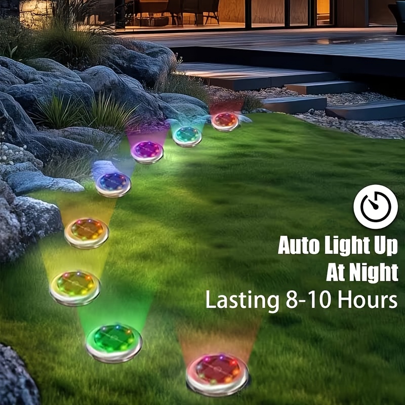 E-shop 8 LED Solar-Bodeneinbauleuchte / Intelligente Sensor-Bodeneinbauleuchten / Außen-Landschaftsbeleuchtung mit automatischer