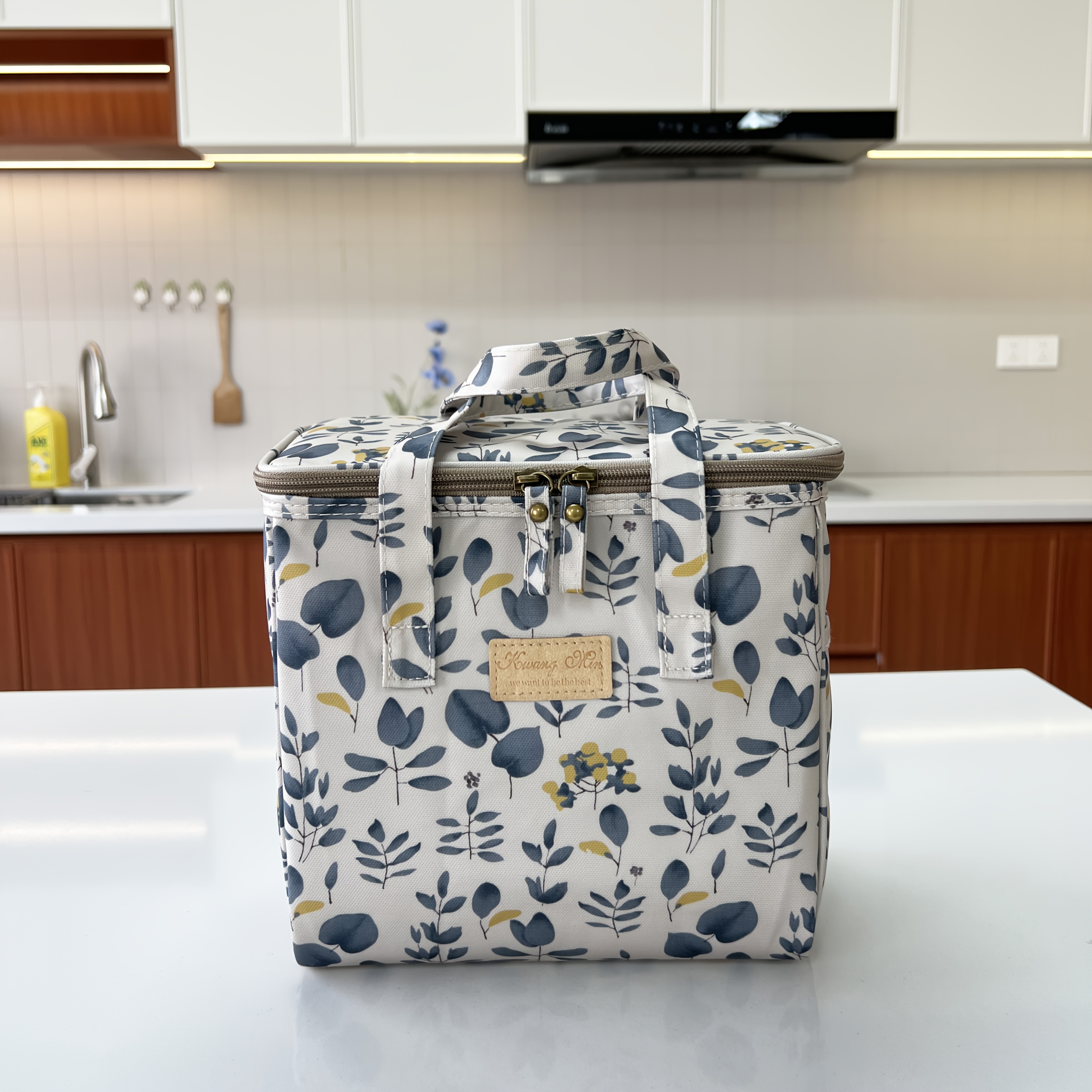 New Leaf Shape Insulated Bag Large Capacity Handheld Ice Pack Cooler Bag Outdoor Thermal Bag