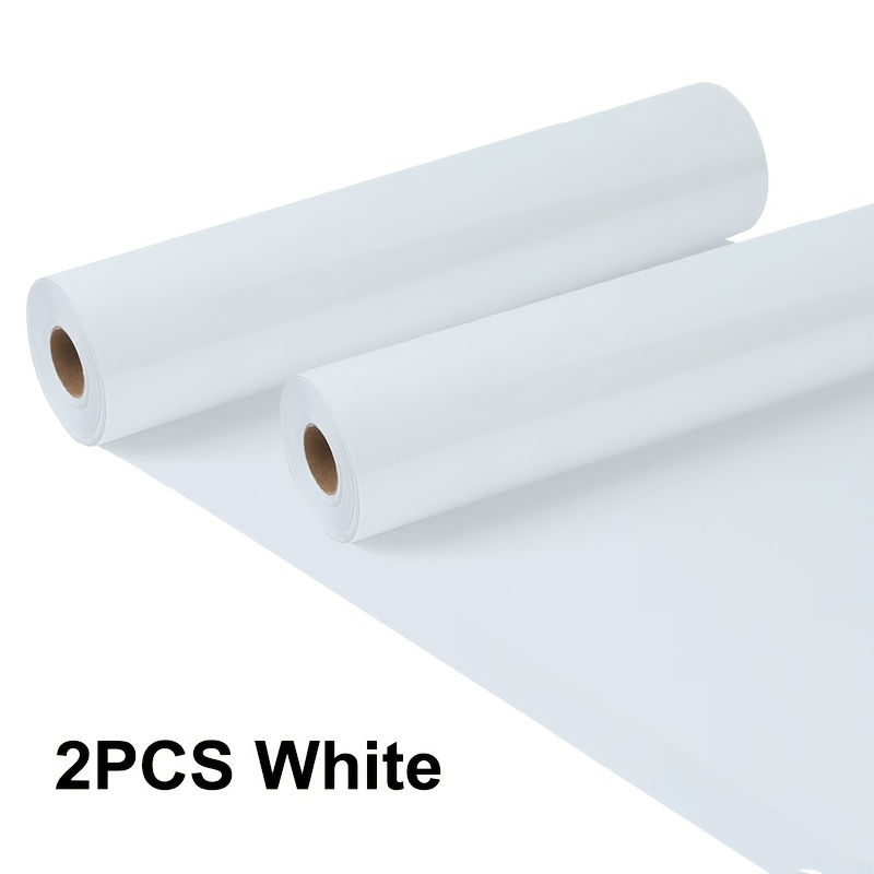 2pcs Black & Transfer Vinyl Rolls, 12" X 19.6", & Iron-on For T-shirts And Crafts