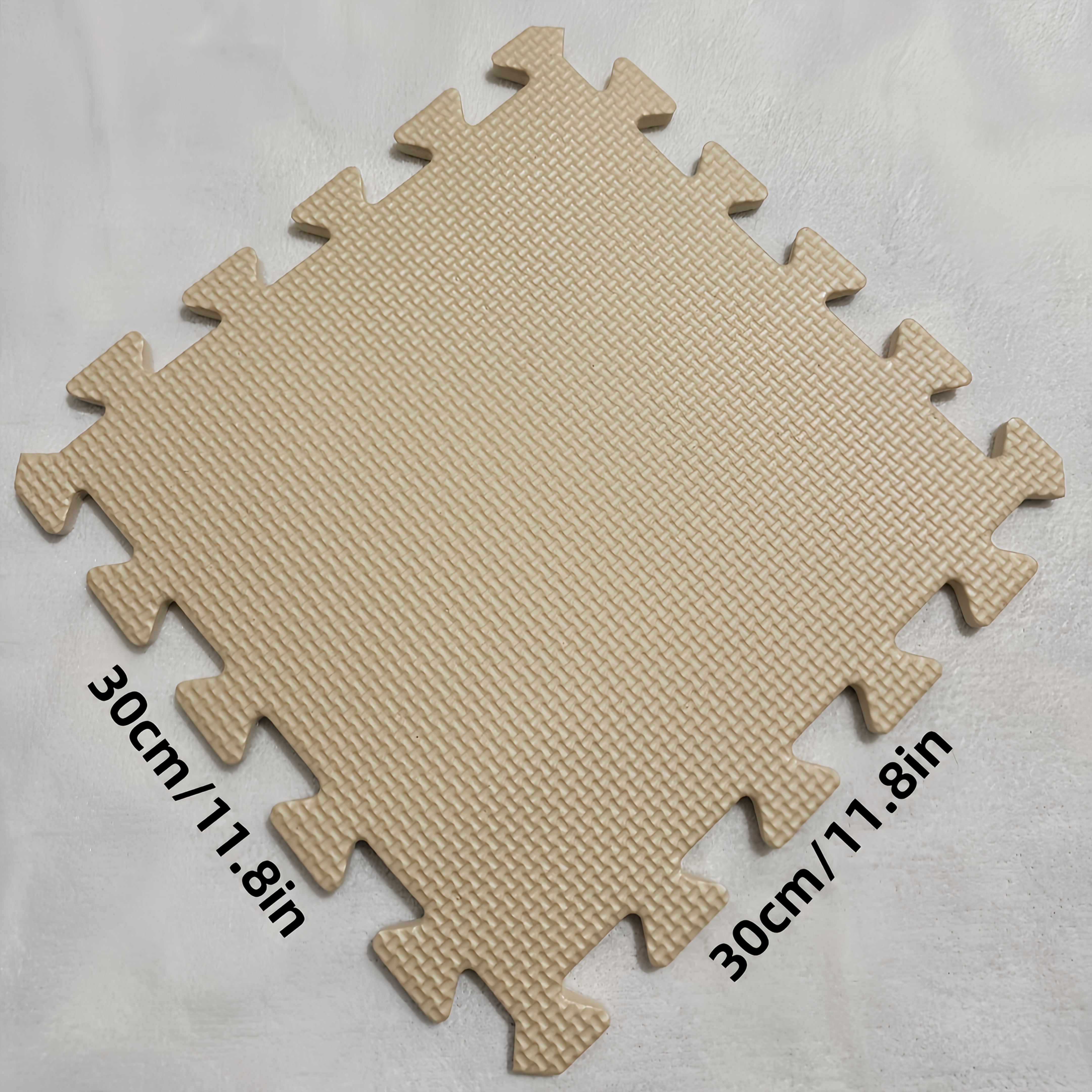 TEMU 22pcs Interlocking Foam Floor Tiles - Installation, Durable Plastic, Home Renovation & Crawling Mats